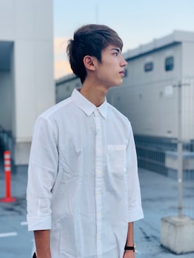 「Daniel Wellington（ダニエルウェリントン）のアイテム（アナログ腕時計）」を使った、コンファーム・イルズ 四條畷さん（メンズ・175cm）の夏コーディネート