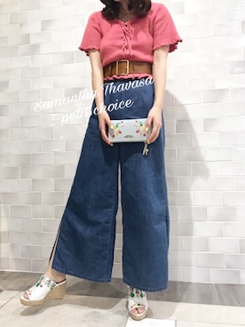 「Samantha Thavasa Petit Choice（サマンサタバサ　プチチョイス）のアイテム（財布/小物）」を使った、メンディーさん（レディース・159cm）の春コーディネート