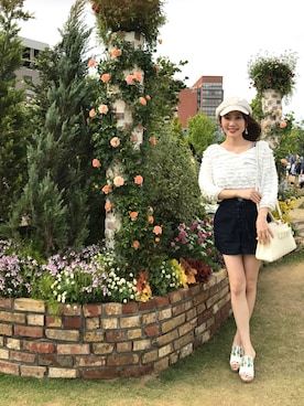 「chico_（チコ）のアイテム（パンツ）」を使った、メンディーさん（レディース・159cm）の春コーディネート