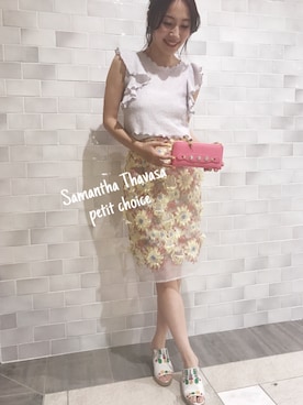 「スナイデル」｜「アイテム（財布/小物）」を使った、メンディーさん（レディース・159cm）の春コーディネート