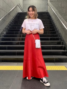 「PHILIPPE AUDIBERT（フィリップ オーディベール）の＜PHILIPPE AUDIBERT（フィリップオーディベール）＞メダルネックレス ∴（ネックレス）」を使った、馬塲さん（レディース・155cm）の春コーディネート