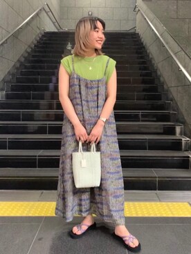 「BEAUTY&YOUTH UNITED ARROWS（ビューティーアンドユースユナイテッドアローズ）のBY カラーコンビミックスチェーンネックレス ◆（ネックレス）」を使った、馬塲さん（レディース・155cm）の春コーディネート