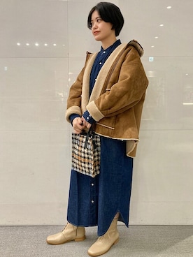 川端さん（レディース・153cm）の秋コーディネート