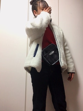 「アイテム（バッグ）」を使った、meiさん（レディース・165cm・10代）の冬コーディネート