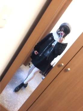 「白タイツ」｜なっぺさん（レディース・152cm・10代）の冬コーディネート