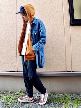 「オールドスクール」｜「アイテム（カバーオール）」を使った、Yu-Jie*さん（メンズ・171cm）の秋コーディネート