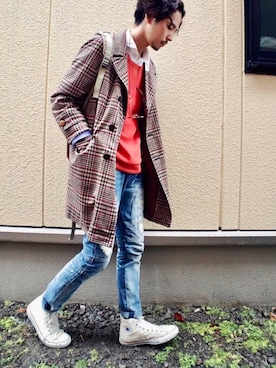 Yu-Jie*さん（メンズ・171cm）の冬コーディネート