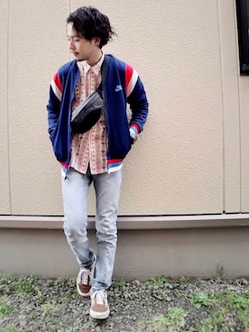 「オールドスクール」｜「アイテム（ジャージ）」を使った、Yu-Jie*さん（メンズ・171cm）の冬コーディネート