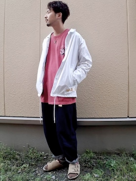 「URBAN RESEARCH Sonny Label（アーバンリサーチサニーレーベル）のアイテム（サンダル）」を使った、Yu-Jie*さん（メンズ・171cm）の春コーディネート