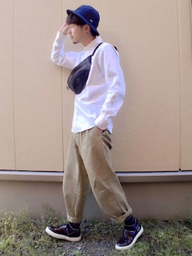 「ボーダーソックス」｜「アイテム（ローファー）」を使った、Yu-Jie*さん（メンズ・171cm）の春コーディネート