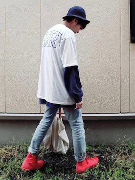 「Carhartt WIP（カーハートダブリューアイピー）のアイテム（財布/小物）」を使った、Yu-Jie*さん（メンズ・171cm）の春コーディネート