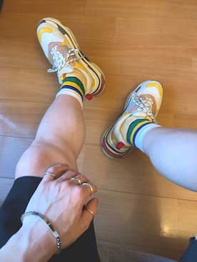 「JW Anderson（ジェイダブリューアンダーソン）のアイテム（レッグウェア）」を使った、ウォルター’ヴァン’ベイレンドンくんさん（メンズ・165cm）の夏コーディネート