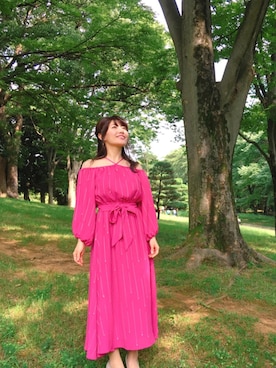 「撮影」｜「アイテム（ワンピース/ドレス）」を使った、ういさん（レディース・156cm）の夏コーディネート