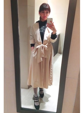 「mysty woman（ミスティウーマン）のアイテム（その他アウター）」を使った、ういさん（レディース・156cm）の春コーディネート