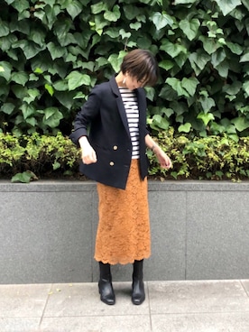 「おとなコーデ」｜「アイテム（その他アウター）」を使った、r0eiさん（レディース・152cm）の冬コーディネート