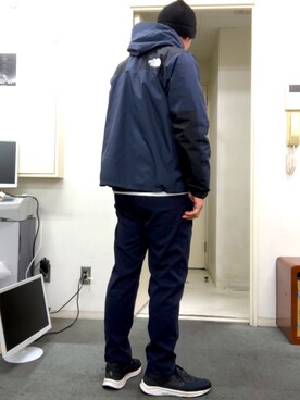 「AlexanderLeeChang（アレキサンダーリーチャン）のアイテム（Tシャツ/カットソー）」を使った、kaznriiさん（メンズ・176cm）の冬コーディネート