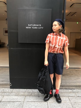 「Saturdays NYC（サタデーズ ニューヨークシティ ）のアイテム（その他シューズ）」を使った、RIOさん（レディース・158cm）の春コーディネート