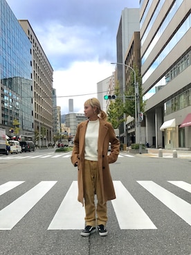「サタデーズ ニューヨークシティ (Saturdays NYC)」｜「アイテム（トレンチコート）」を使った、RIOさん（レディース・158cm）の秋コーディネート