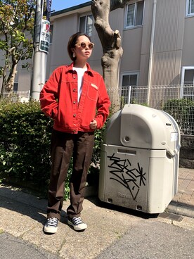 「サタデーズ ニューヨークシティ (Saturdays NYC)」｜「アイテム（デニムジャケット）」を使った、RIOさん（レディース・158cm）の春コーディネート