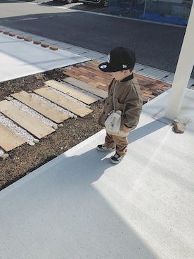 「シンプルおしゃれが好き」｜「アイテム（ブルゾン）」を使った、Tit.さん（キッズ・90cm）の春コーディネート