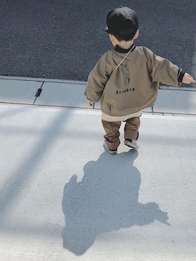 「シンプルおしゃれが好き」｜「アイテム（ブルゾン）」を使った、Tit.さん（キッズ・90cm）の春コーディネート