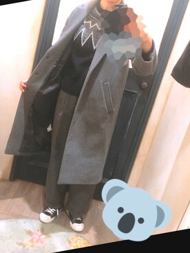 「A part by（アパートバイ）のアイテム（チェスターコート）」を使った、ちゃんみさん（レディース・161cm）の冬コーディネート