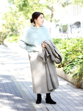 「LE TALON（ルタロン）のアイテム（ブーツ）」を使った、natsuさん（レディース・157cm）の冬コーディネート