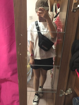 「merry jenny（メリージェニー）のアイテム（キャップ）」を使った、ナナちゃんさん（レディース・158cm）の春コーディネート