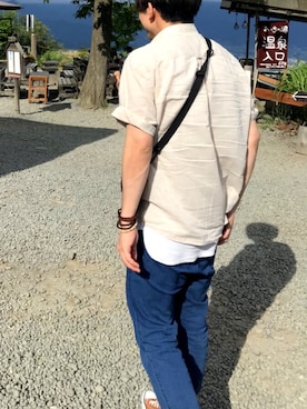「H&M（エイチ・アンド・エム）のアイテム（アクセサリー）」を使った、うさん（メンズ・180cm）の夏コーディネート