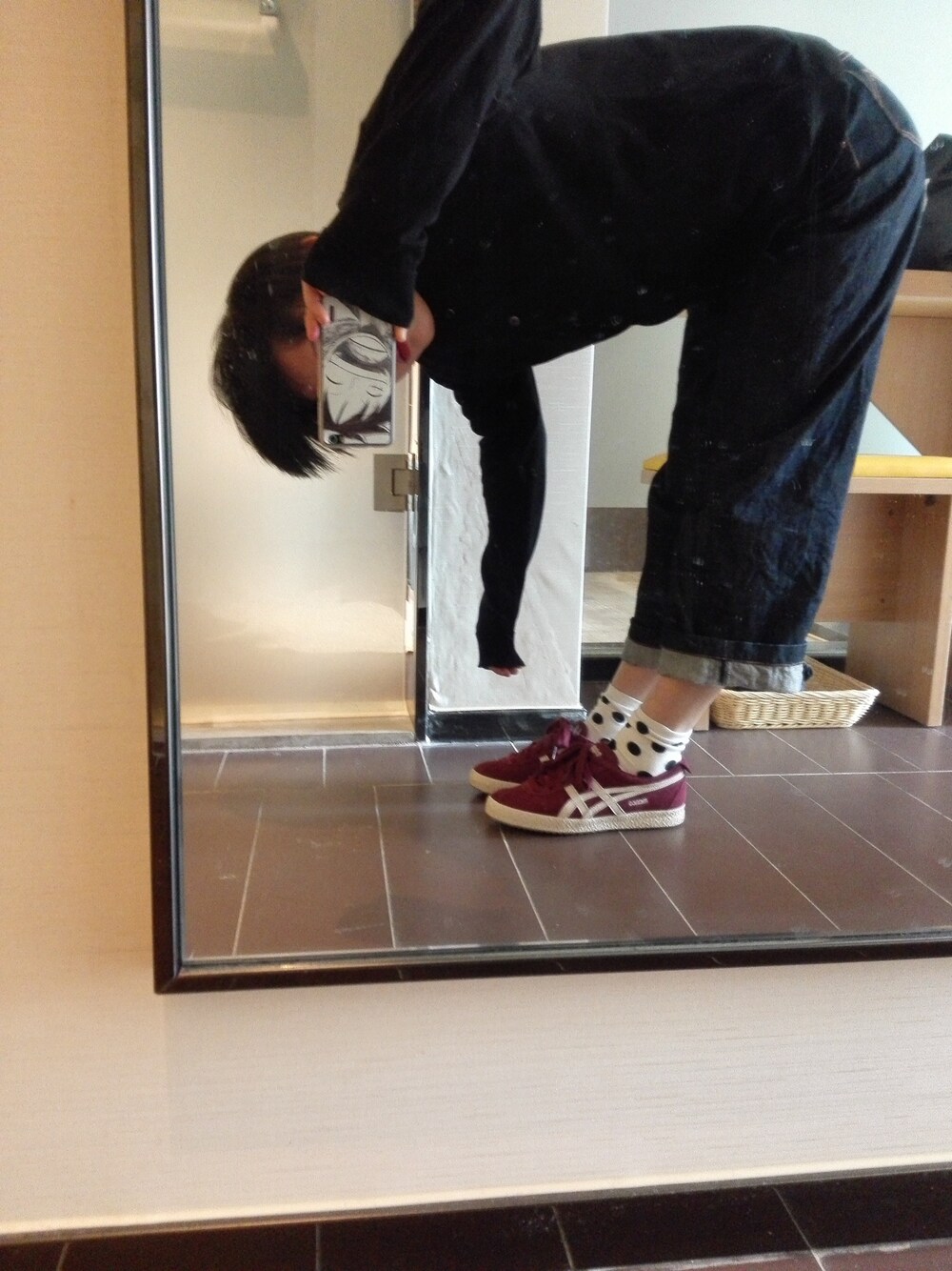 「UNIQLOのアイテム（ニット/セーター、ブラック系）」を使った、考秃头さん（レディース・158cm）の冬コーディネートの1枚目の写真