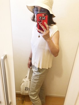「UNTITLED（アンタイトル）のアイテム（パンツ）」を使った、おぐりんさん（レディース・153cm）の夏コーディネート