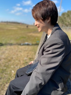 「CLAMP（クランプ）のアイテム（スラックス）」を使った、なべさん（メンズ・170cm）の春コーディネート