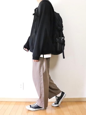 「アイテム（タンクトップ）」を使った、Yuiさん（メンズ・168cm）の春コーディネート