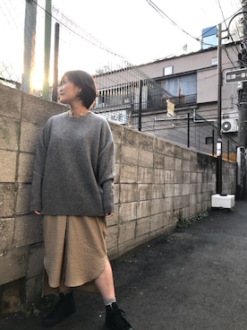 「BPQC（ビーピーキューシー）のアイテム」を使った、nakayanさん（レディース・156cm）の秋コーディネート