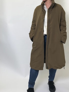 「フユコーデ」｜「アイテム（ダウンジャケット/コート）」を使った、nakayanさん（レディース・156cm）の秋コーディネート