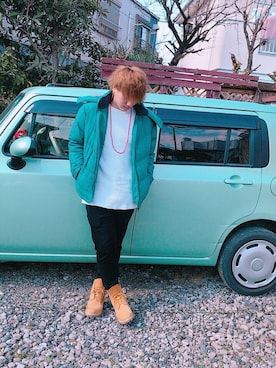 「no brand（ノーブランド）のアイテム（ダウンジャケット/コート）」を使った、kazukiさん（メンズ・168cm）の冬コーディネート
