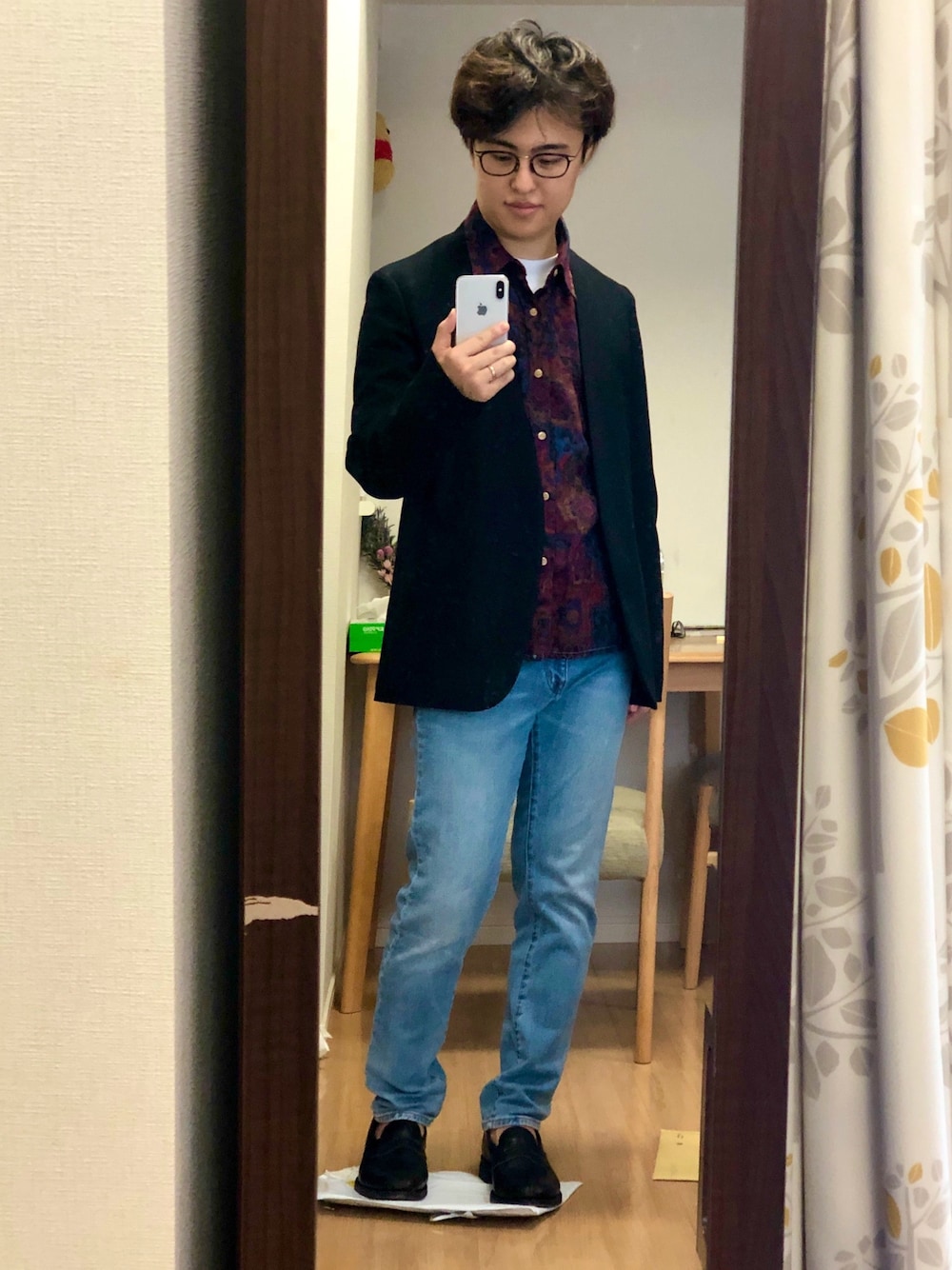 「OLIVER PEOPLESのアイテム（メガネ、ブラック系）」を使った、Kohei Kishimotoさん（メンズ・164cm）の夏コーディネートの1枚目の写真