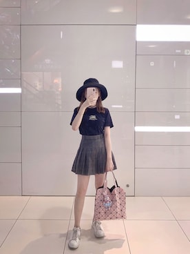 「MQUEEN（マックイーン）のアイテム」を使った、littleswimさん（レディース・158cm）の夏コーディネート