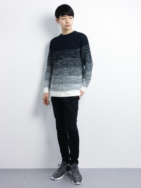 「jiggys shop（ジギーズショップ）のアイテム」を使った、Yさん（メンズ・184cm）の冬コーディネート