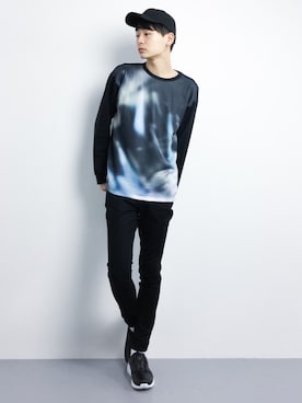 「jiggys shop（ジギーズショップ）のアイテム」を使った、Yさん（メンズ・184cm）の冬コーディネート