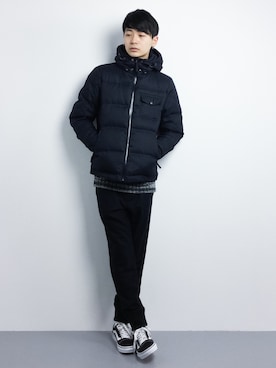 「Blue Standard （ブルースタンダード）のアイテム」を使った、Yさん（メンズ・184cm）の冬コーディネート
