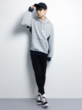 「Request（リクエスト）のアイテム（パンツ）」を使った、Yさん（メンズ・184cm）の冬コーディネート