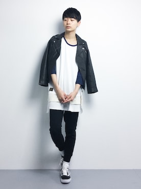 「DETAILS（ディテールズ）のアイテム」を使った、Yさん（メンズ・184cm）の冬コーディネート