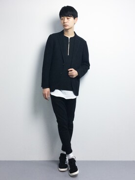 「Request（リクエスト）のアイテム（パンツ）」を使った、Yさん（メンズ・184cm）の冬コーディネート