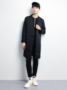 「CABANE de ZUCCa（カバンドズッカ）のアイテム」を使った、Yさん（メンズ・184cm）の冬コーディネート