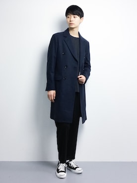 「KATHARINE HAMNETT LONDON （キャサリンハムネットロンドン）のアイテム（ジャケット/アウター）」を使った、Yさん（メンズ・184cm）の冬コーディネート