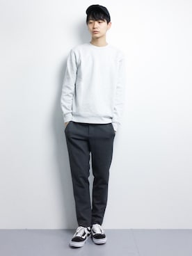 「Carhartt WIP（カーハートダブリューアイピー）のアイテム（スウェット）」を使った、Yさん（メンズ・184cm）の冬コーディネート
