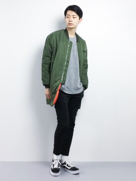 「unrelaxing（アンリラクシング）のアイテム（ジャケット/アウター）」を使った、Yさん（メンズ・184cm）の冬コーディネート