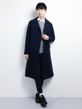 「L.H.P（エルエイチピー）のアイテム（ニット/セーター）」を使った、Yさん（メンズ・184cm）の冬コーディネート