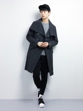 「SHAREEF（シャリーフ）のアイテム（ジャケット/アウター）」を使った、Yさん（メンズ・184cm）の冬コーディネート